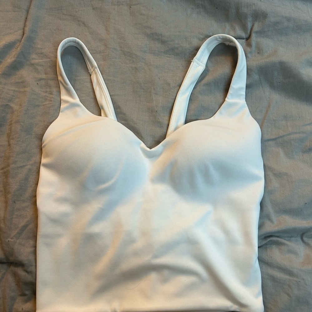 White V-Neck Tank Top